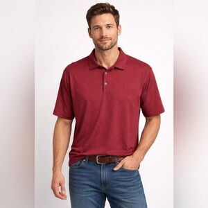 UNTUCKit Men’s Red Short Sleeve Polo Shirt Size XXL Casual Stretch